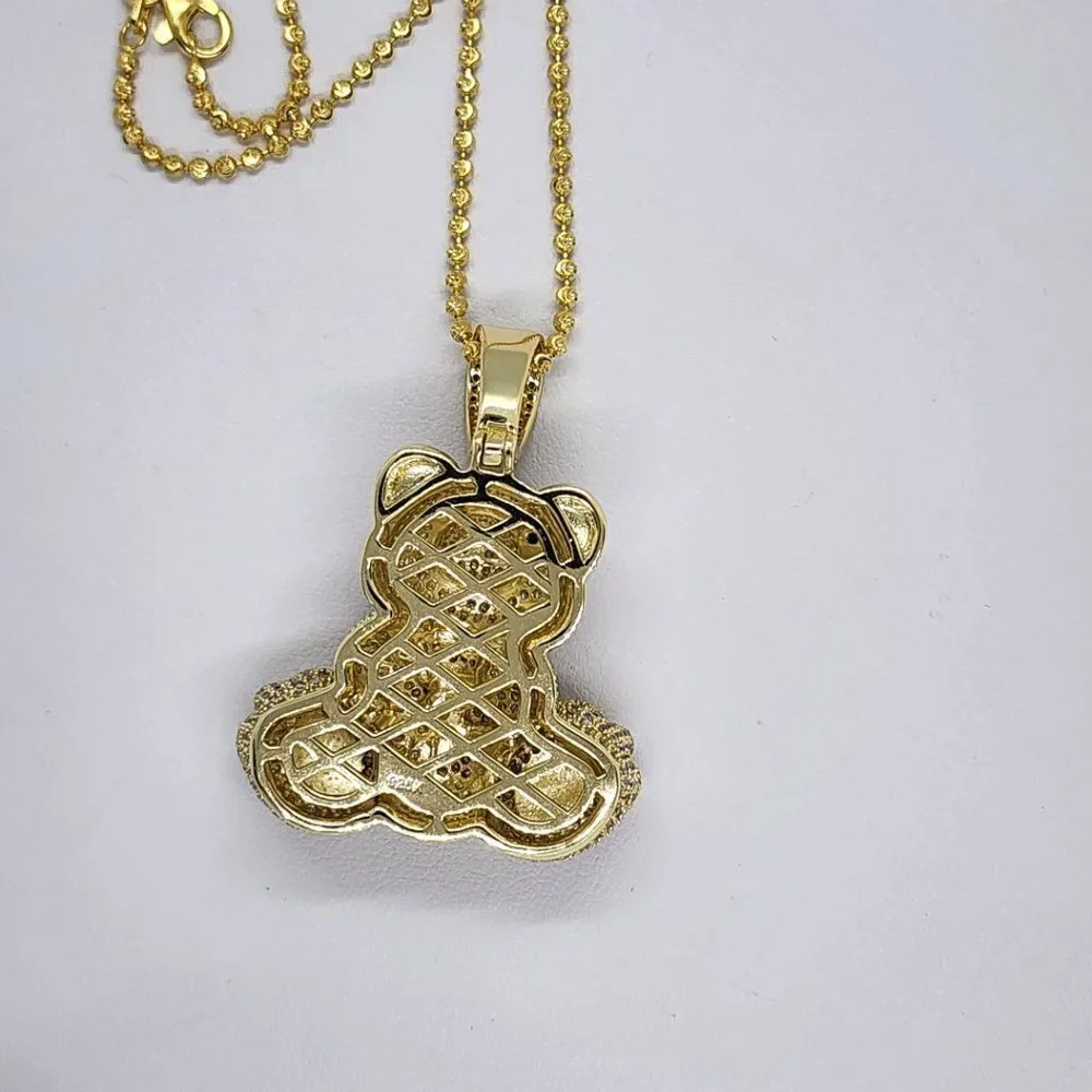 LAST ONE Brand New Sterling Silver 925 Teddy Bear Necklace
